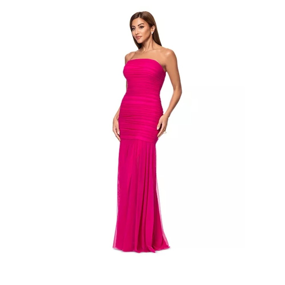 Xscape Dress women Pink Strapless NEW Size‎ 10